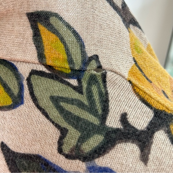 Anthropologie Tabitha Tan Floral Print Open Front Cardigan Sweater Size XS - Picture 8 of 9